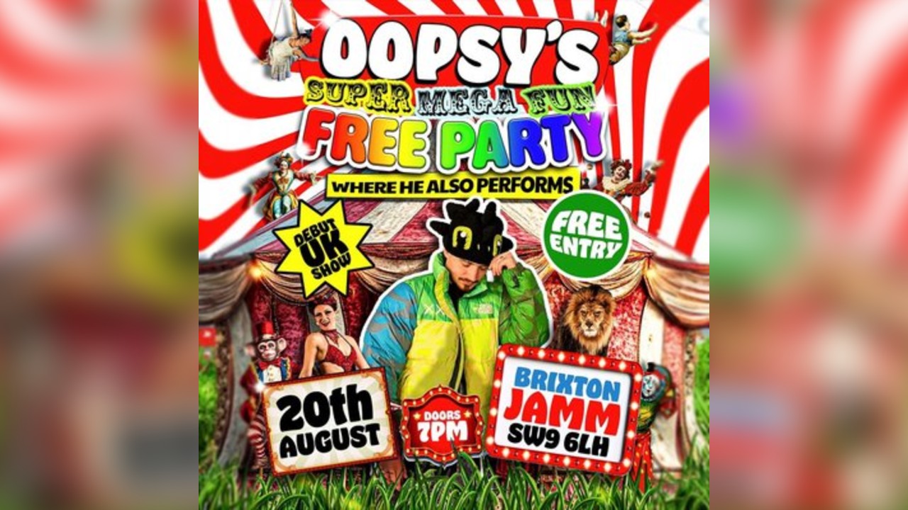 oopsy’s Mega Fun Free Party Where He Also Performs