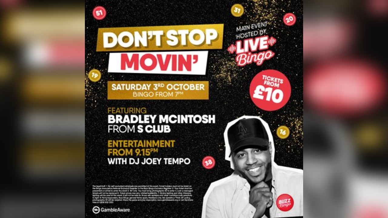 Bradley McIntosh from S Club DJ Set on Sat 3rd October