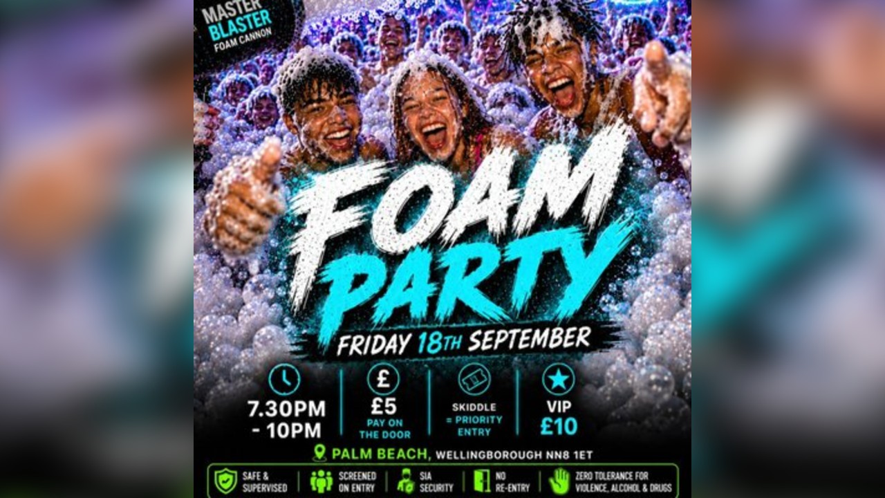 U18s Foam Party - Wellingborough