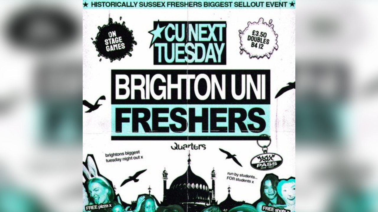 CU Next Tuesday | BRIGHTON UNI FRESHERS Initiation Party| 29/09