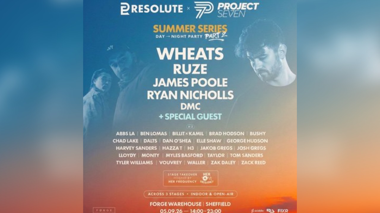 Resolute x Project Seven Presents Wheats Ruze James Poole + More