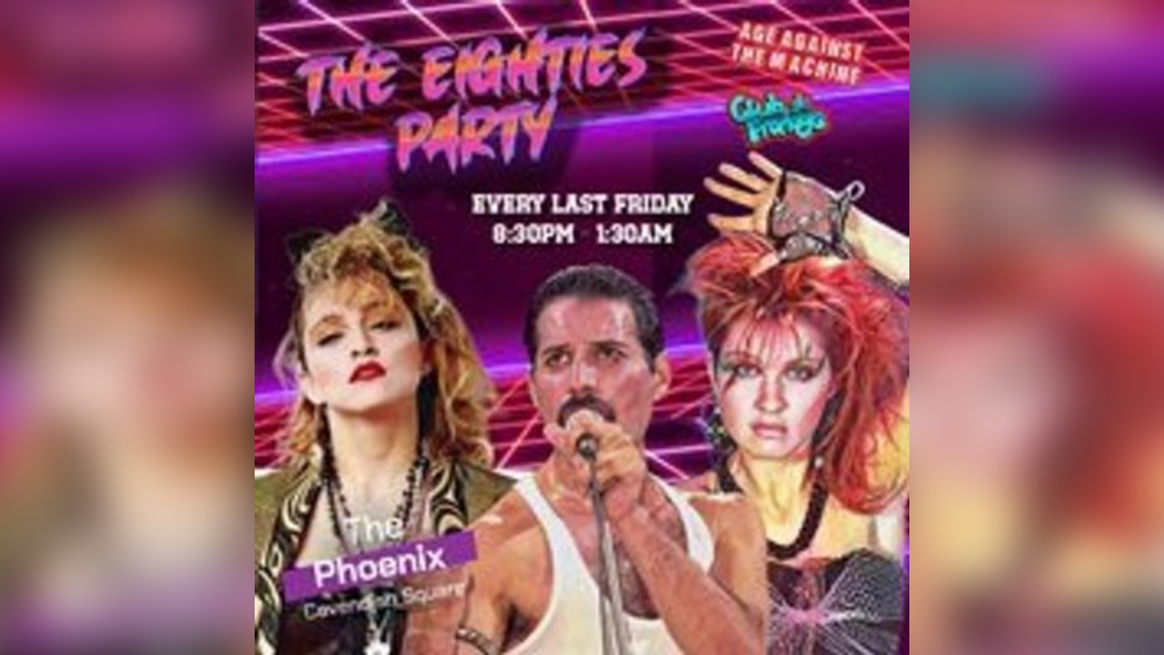 The 80s Party - November 2026 (18+), 8:30pm-1:30am