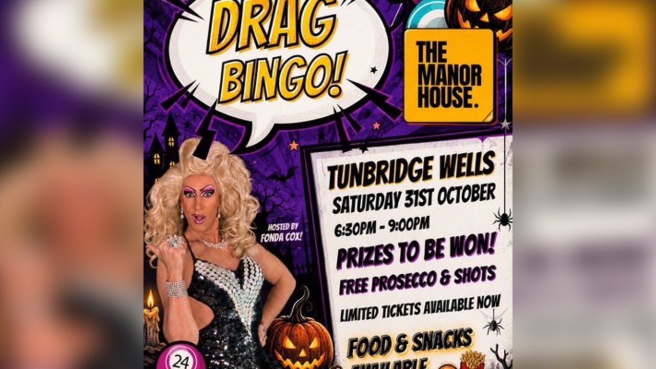 Halloween Fonda Cox Drag Bingo Tunbridge Wells