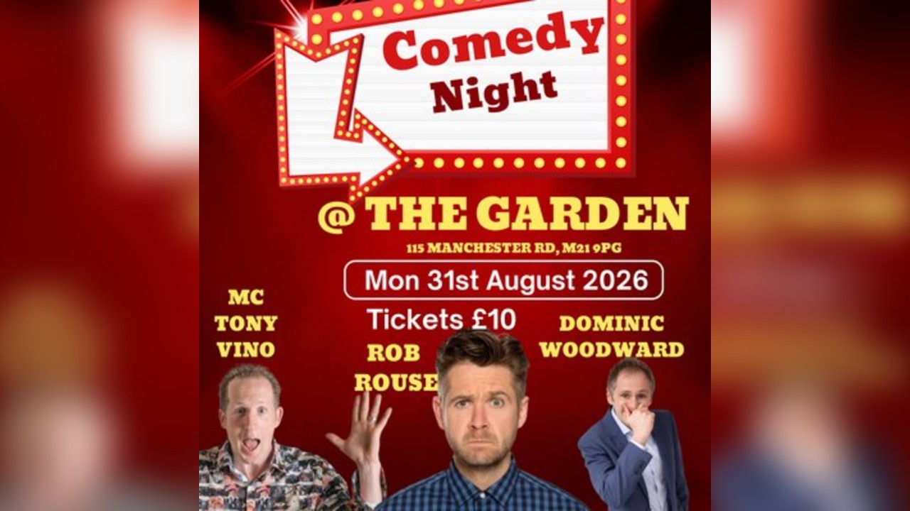 Comedy Night @ The Garden Mon 31st August 2026