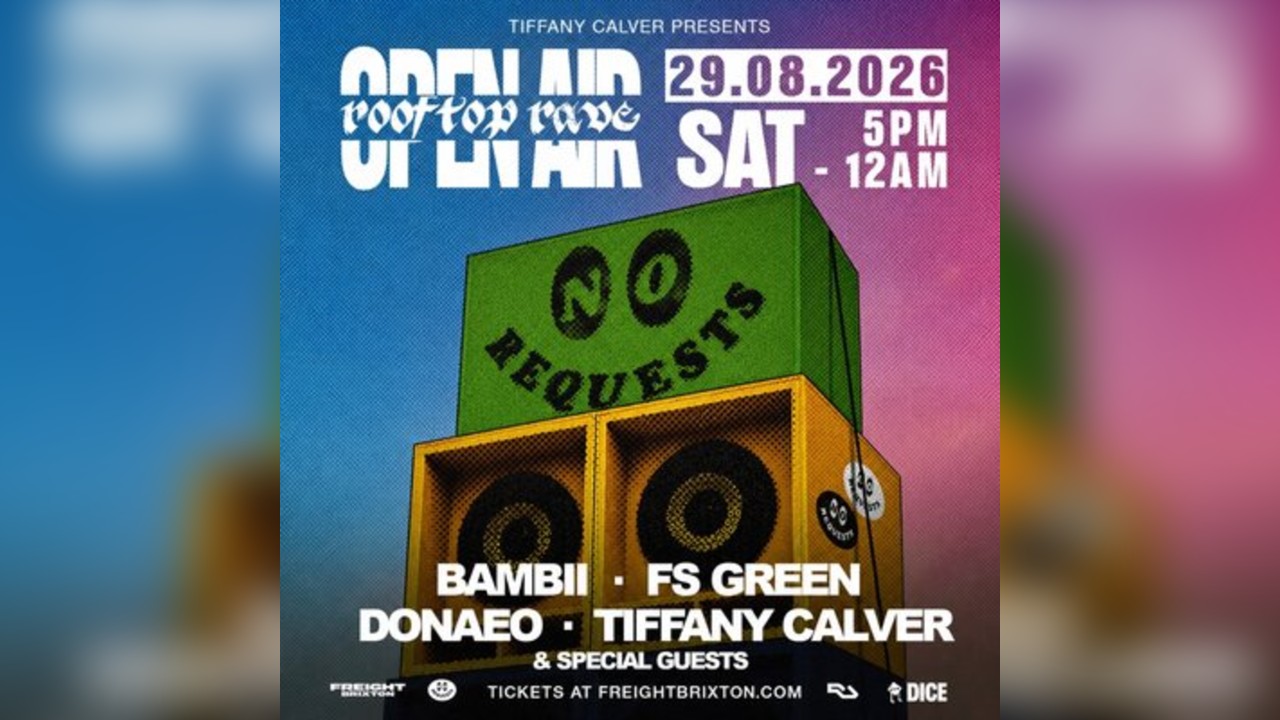 Tiffany Calver Presents No Requests Open Air Party W/ Donae'o ++