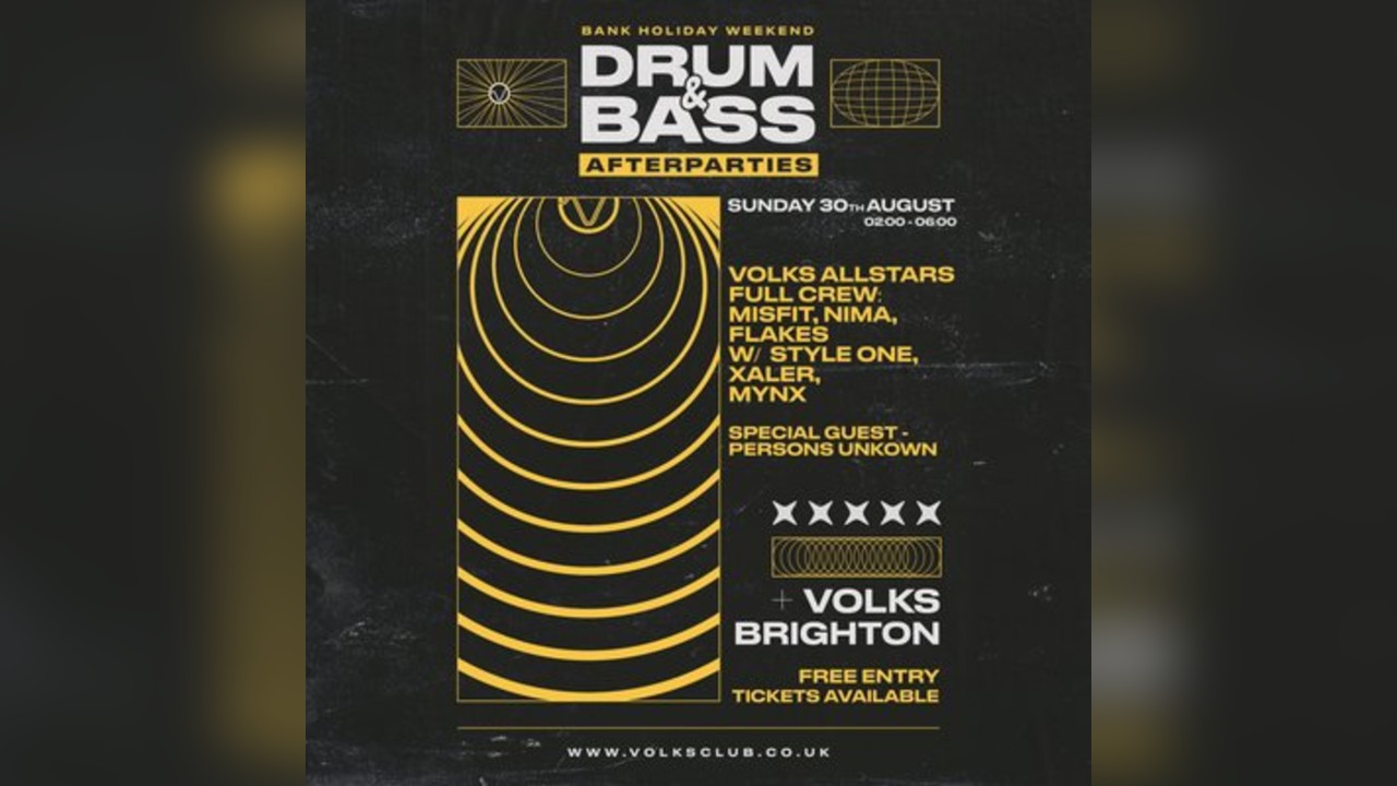 Sunday Night free Entry* Dnb after party w/ Volks all stars