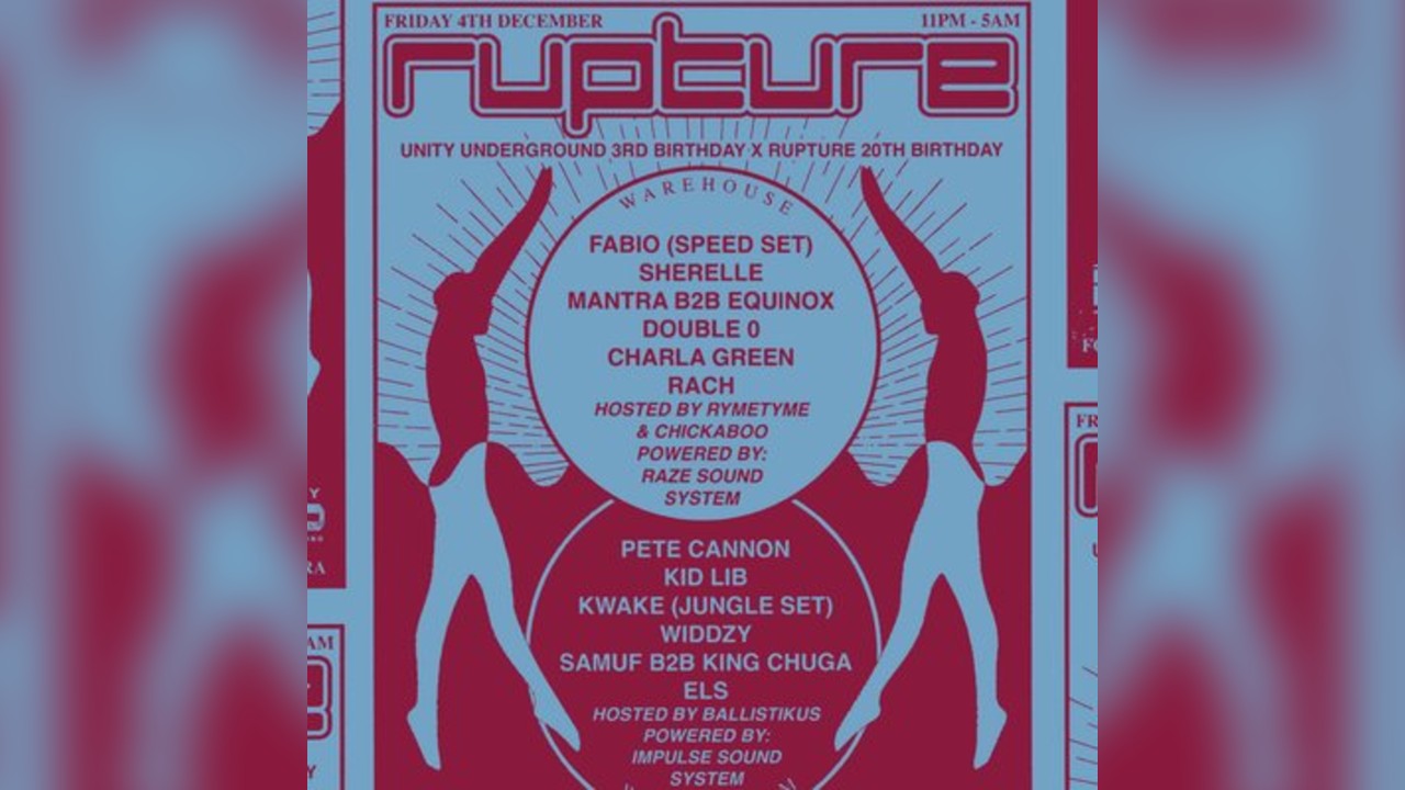 Rupture X Unity Underground BIRTHDAY EVENT