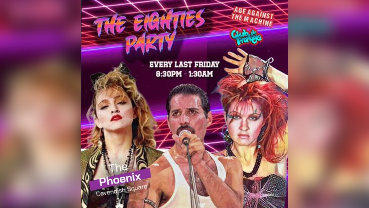 The 80s Party - September 2026 (18+), 8:30pm-1:30am