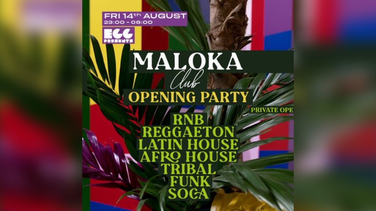 FREE TICKETS & FREE DRINK - Rnb, Reggaeton, Pop - MALOKA CLUB