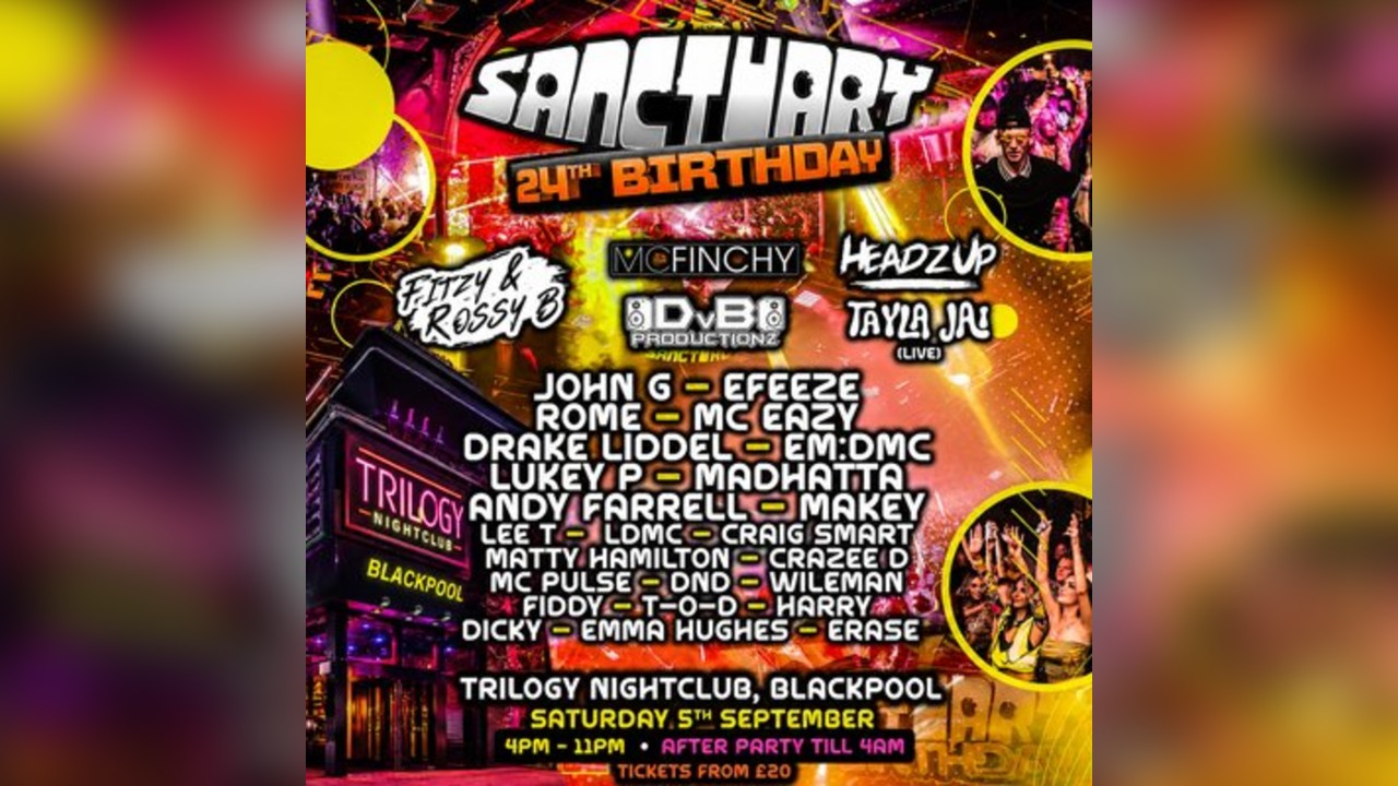 Sanctuary 24th Birthday at Trilogy Nightclub , Blackpool