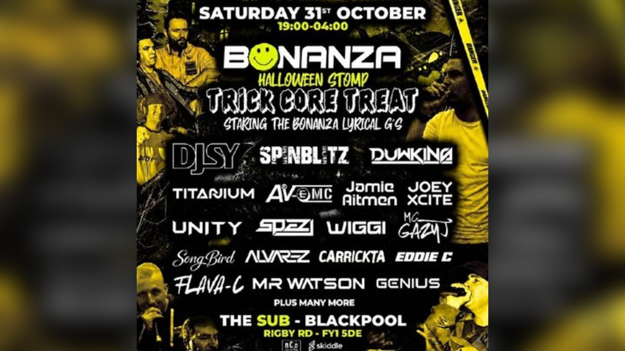 Bonanza Blackpool Halloween stomp trick core Treat