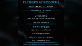Housegrounds Presents: FRESHERS @ RIDDOCHS