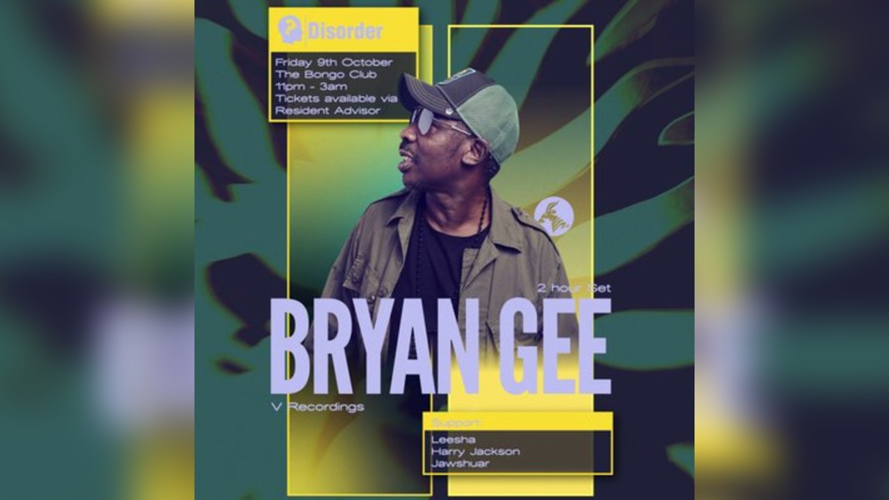 Disorder presents: Bryan Gee (V Recordings) [2 HOUR SET]