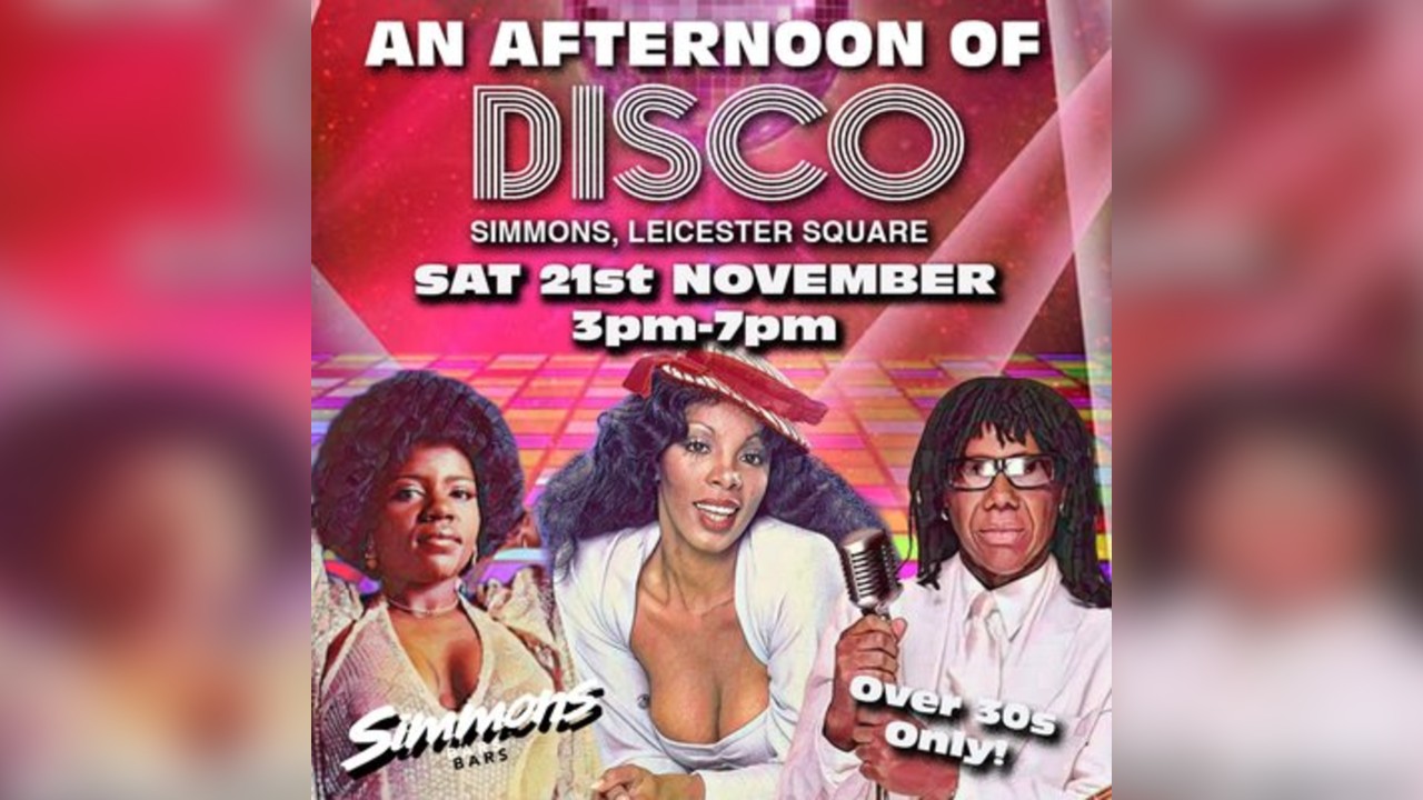 An Afternoon of Disco LONDON - Over 30s Only, 3pm-7pm