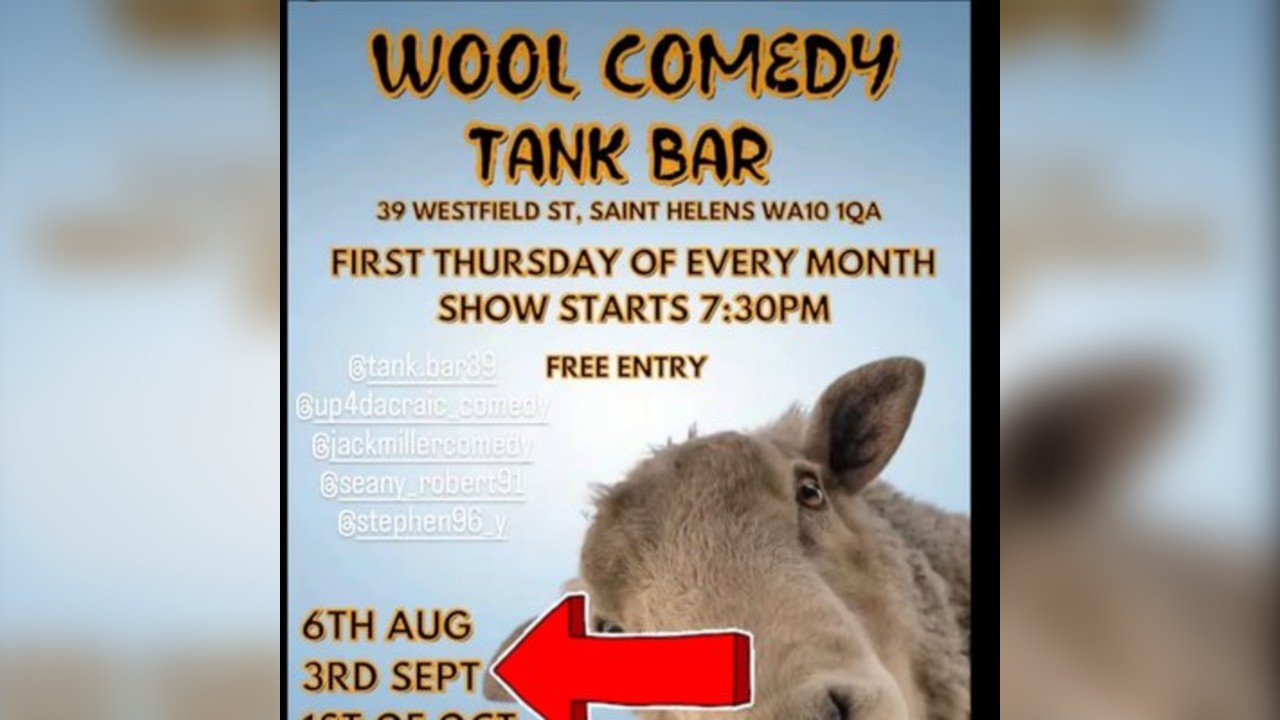 Comedy at Tank Bar St Helens