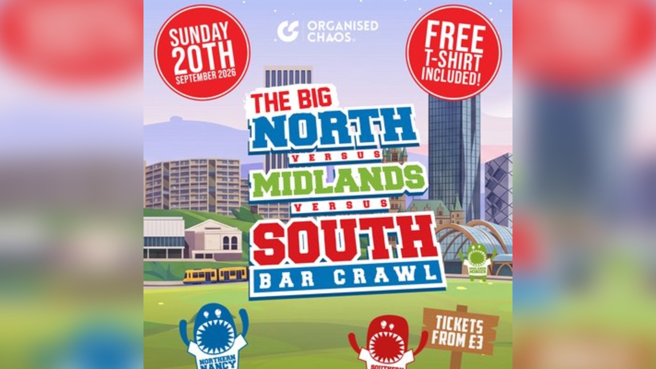 North vs. Midlands vs. South Sheffield Freshers Bar Crawl