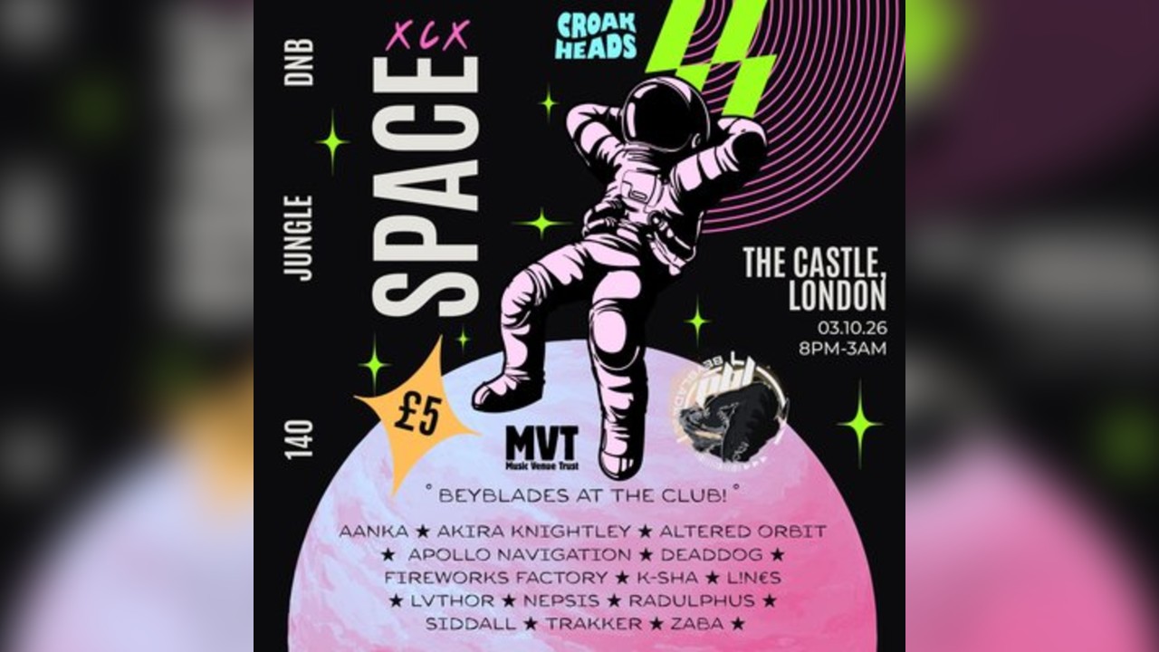 Croakheads does space xcx at the castle e1 on 03.10.26