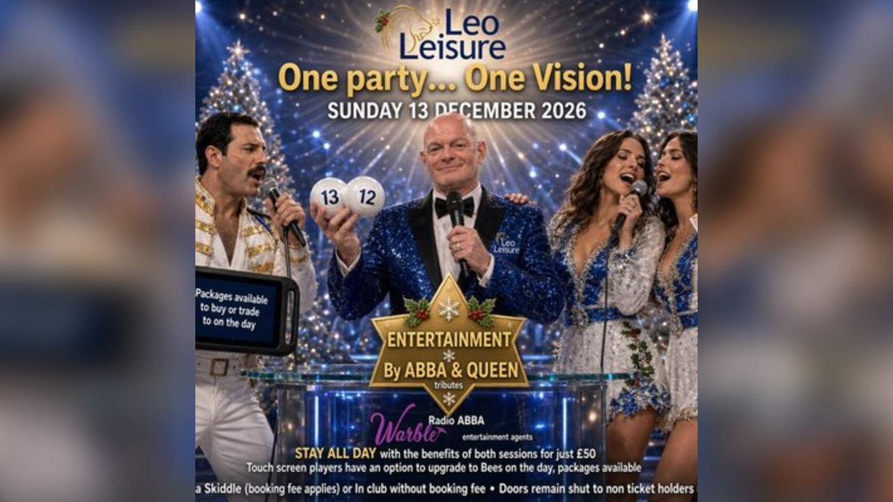 Leo Leisure Bingo (EASTLEIGH) Bingo ABBA / QUEEN Christmas Party