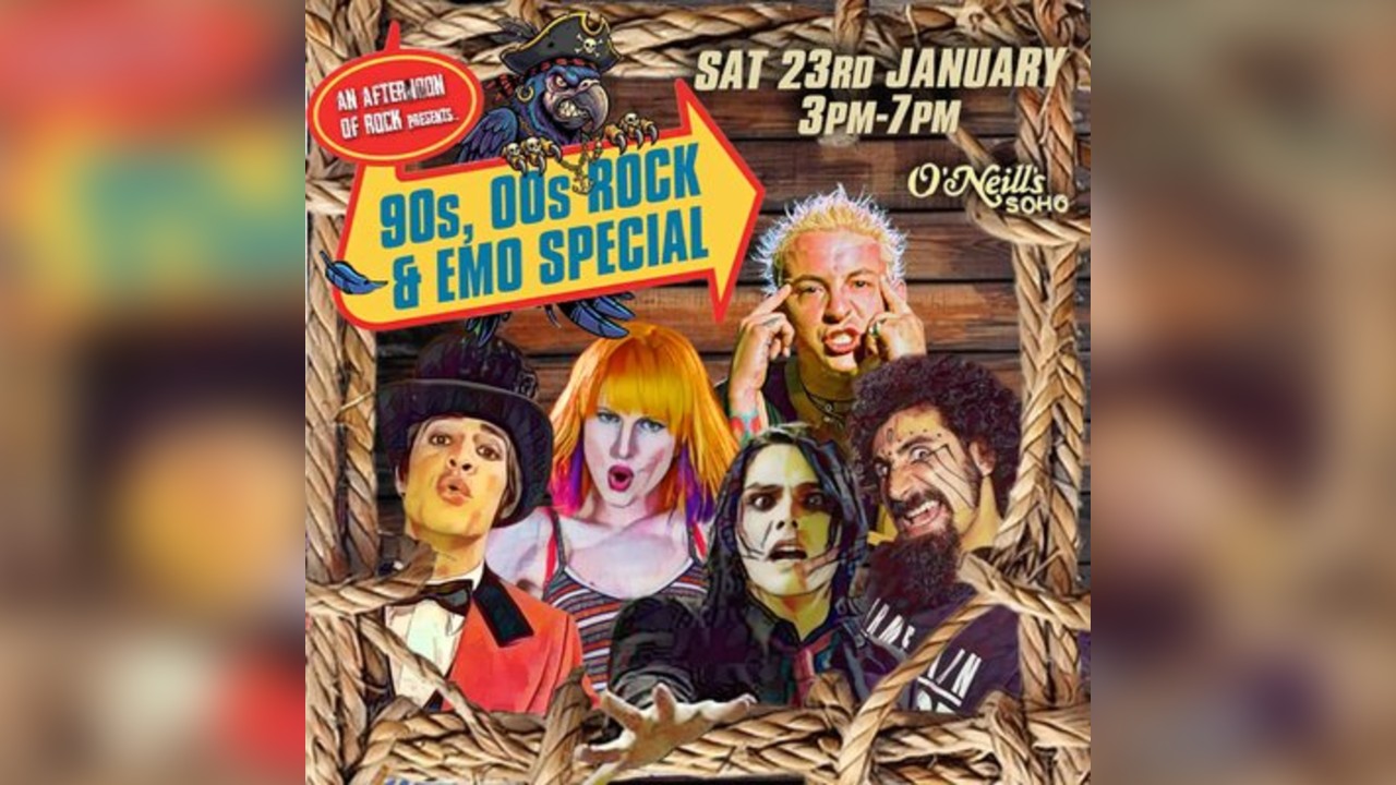 An Afternoon of Emo & 90s, 00s Rock Daytime Special (3pm-7pm)