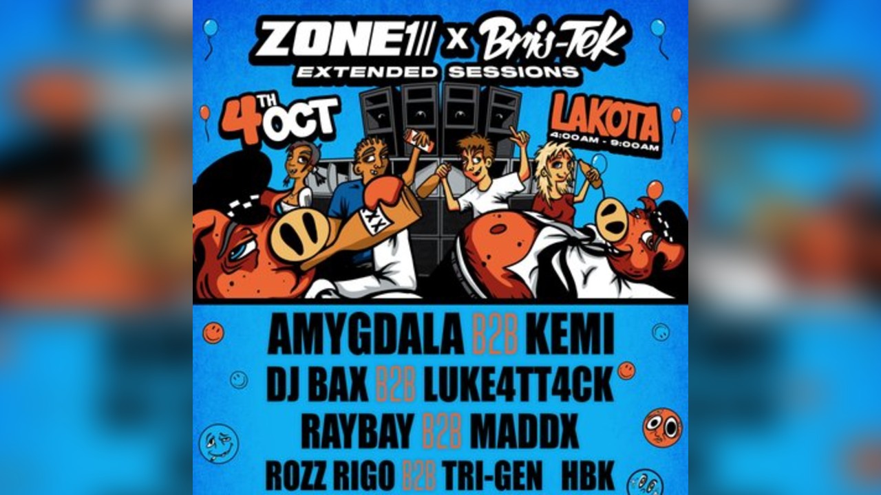 ZONE 1 X BRISTEK - EXTENDED SESSIONS w/ AMYGADLA, DJ BAX + MORE