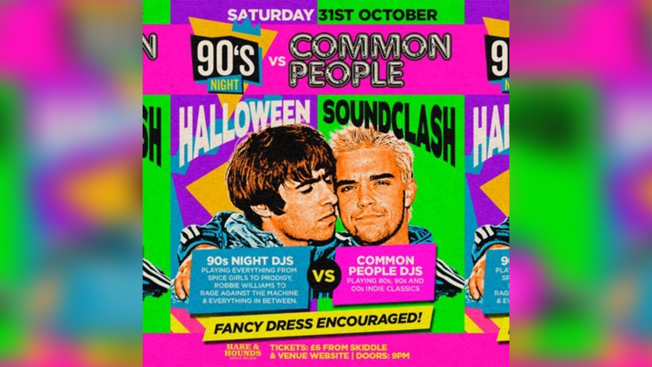 90's Night VS Common People (Indie Disco) - Halloween Special