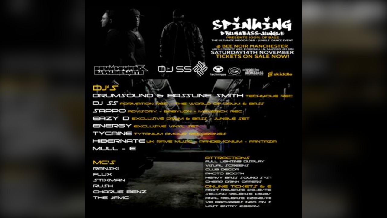 Spinning D&B - 100% of Bass Ft Drumsound&Bassline Smith & DJ SS