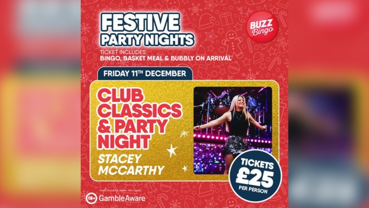 Club Classics Party Night 11th Dec from 7pm