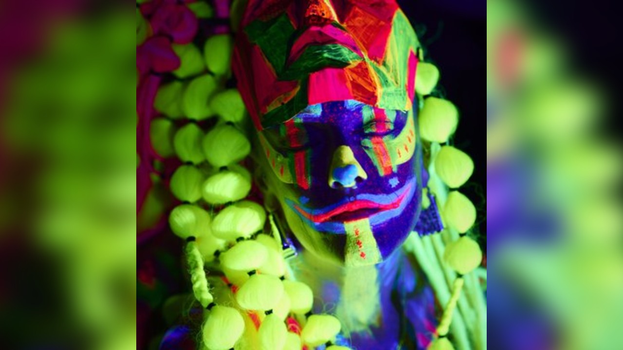 Neon Freshers Party. Glow Up Dance Get Painted