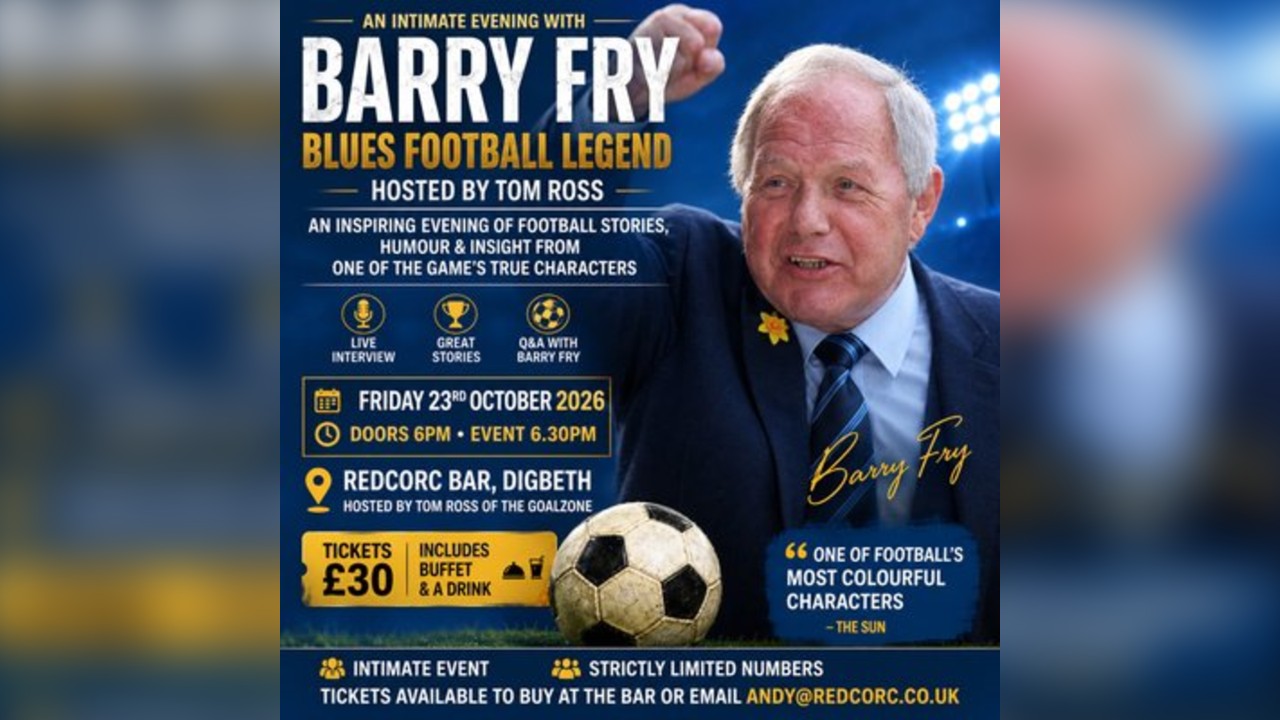An intimate evening with Barry Fry, The Blues Legend