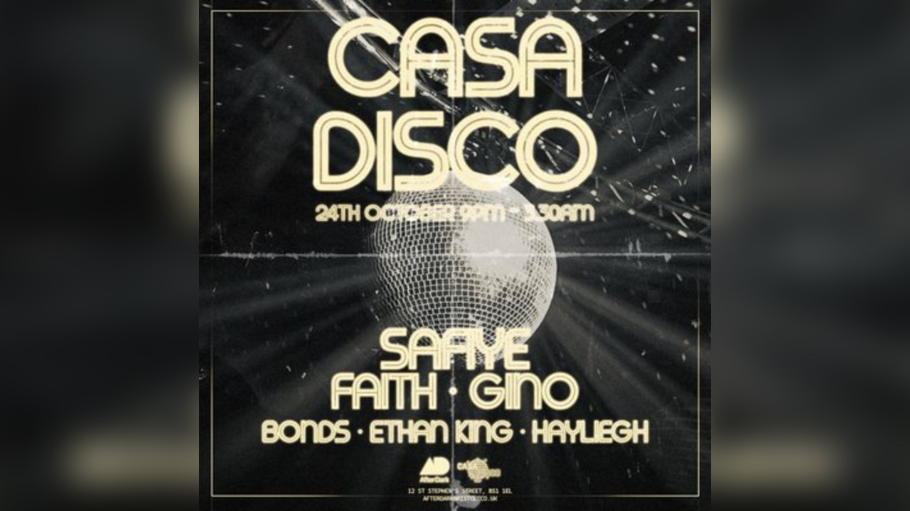 Casa Disco Presents.. Safiye w/ Faith, Gino & More