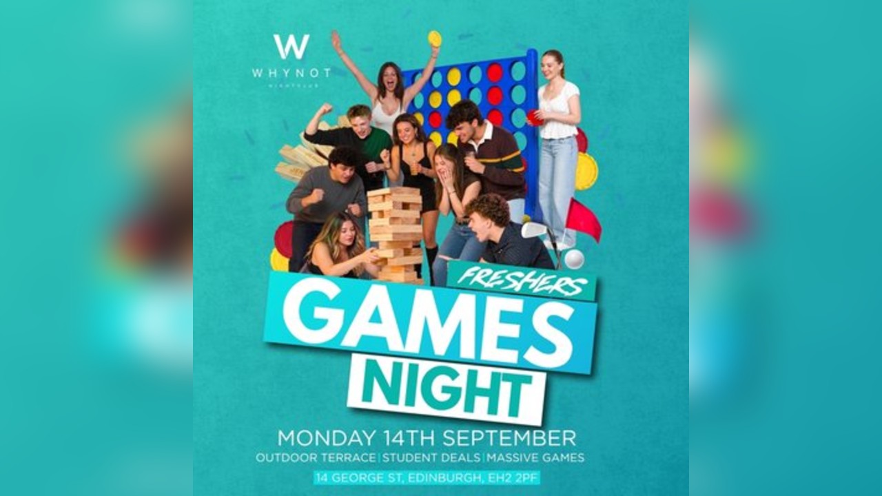 GAMES NIGHT | Edinburgh Freshers 2026 | Why Not Nightclub