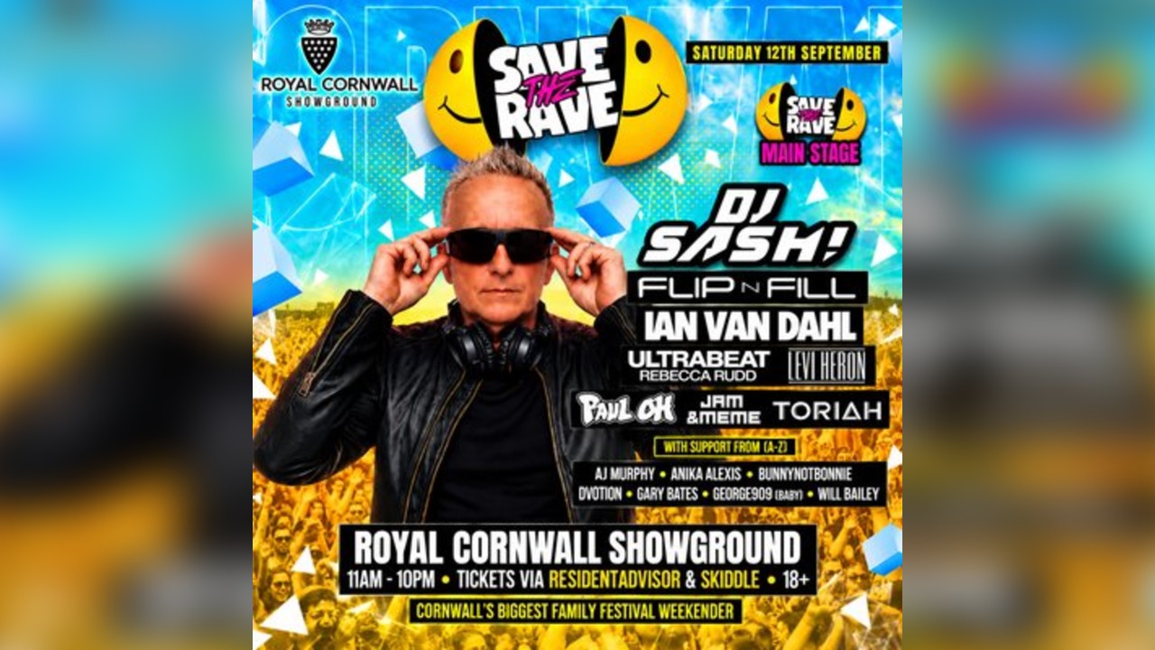 18+ Save The Rave: Old Skool Outdoor Festival, Cornwall 2026