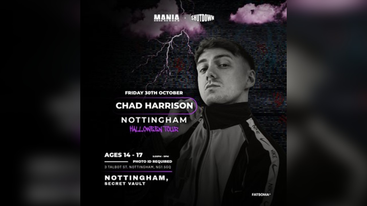 Mania U18 x Shutdown: Nottingham Halloween W/ CHAD HARRISON