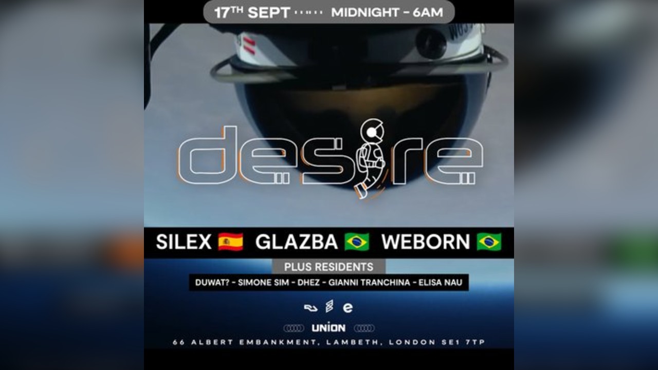DESIRE - Weekly Thursday After Party - SILEX, GLAZBA and WEBORN