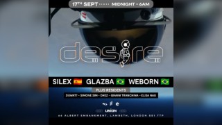 DESIRE - Weekly Thursday After Party - SILEX, GLAZBA and WEBORN