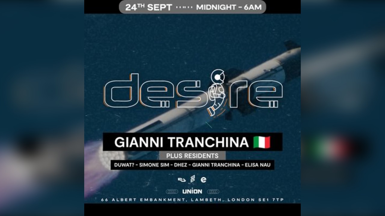 DESIRE - Weekly Thursday After Party - GIANNI TRANCHINA