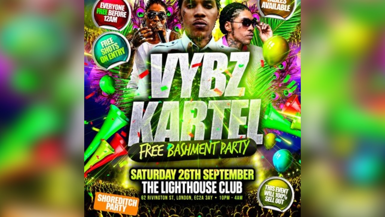 Vybz Kartel - Free Bashment Party - Everyone Free Before 12AM