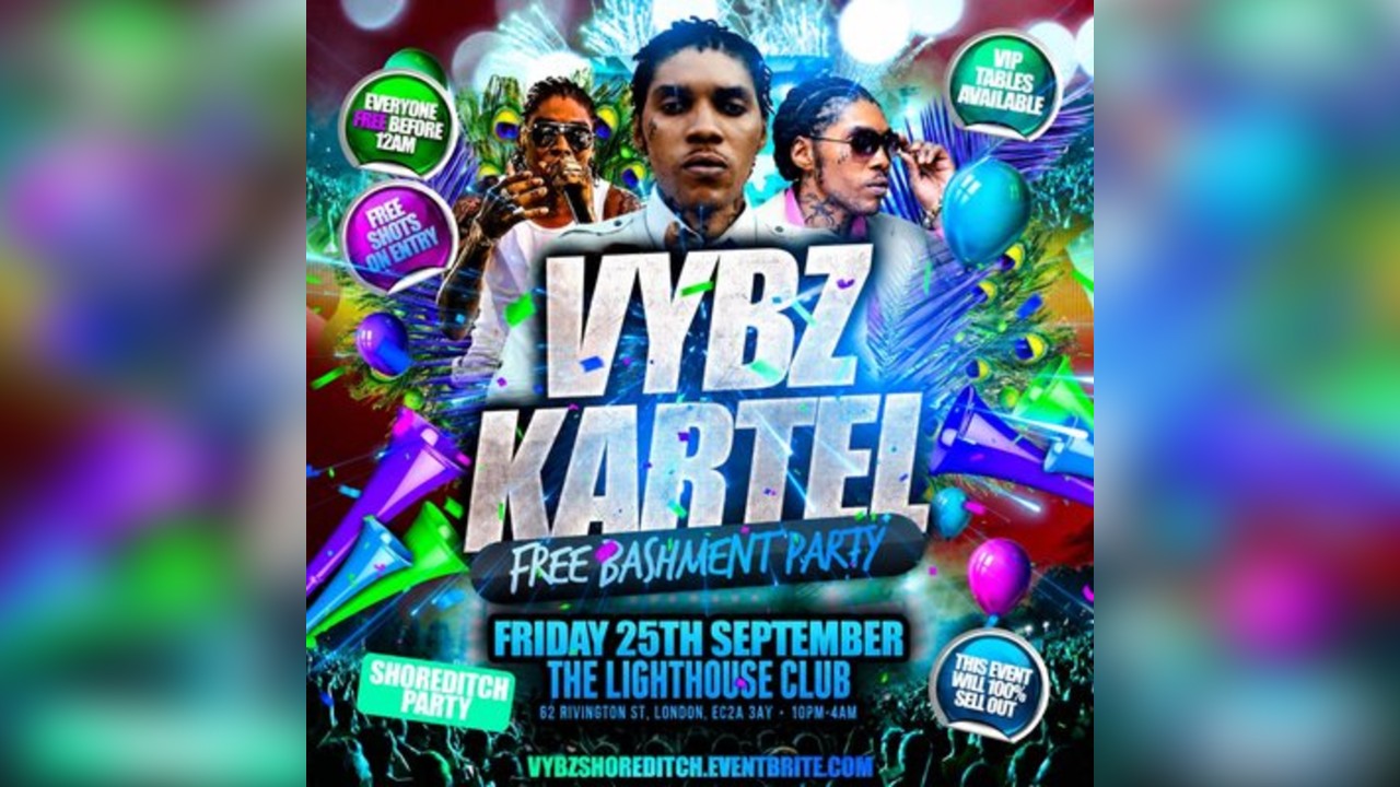 Vybz Kartel - Free Bashment Party - Everyone Free Before 12AM