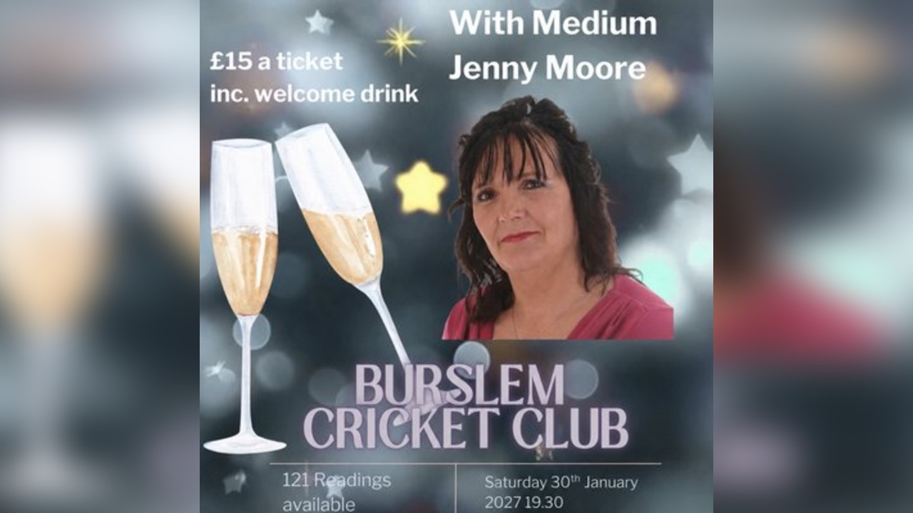 Prosecco & Psychic Night with Jenny Moore at Burslem CC
