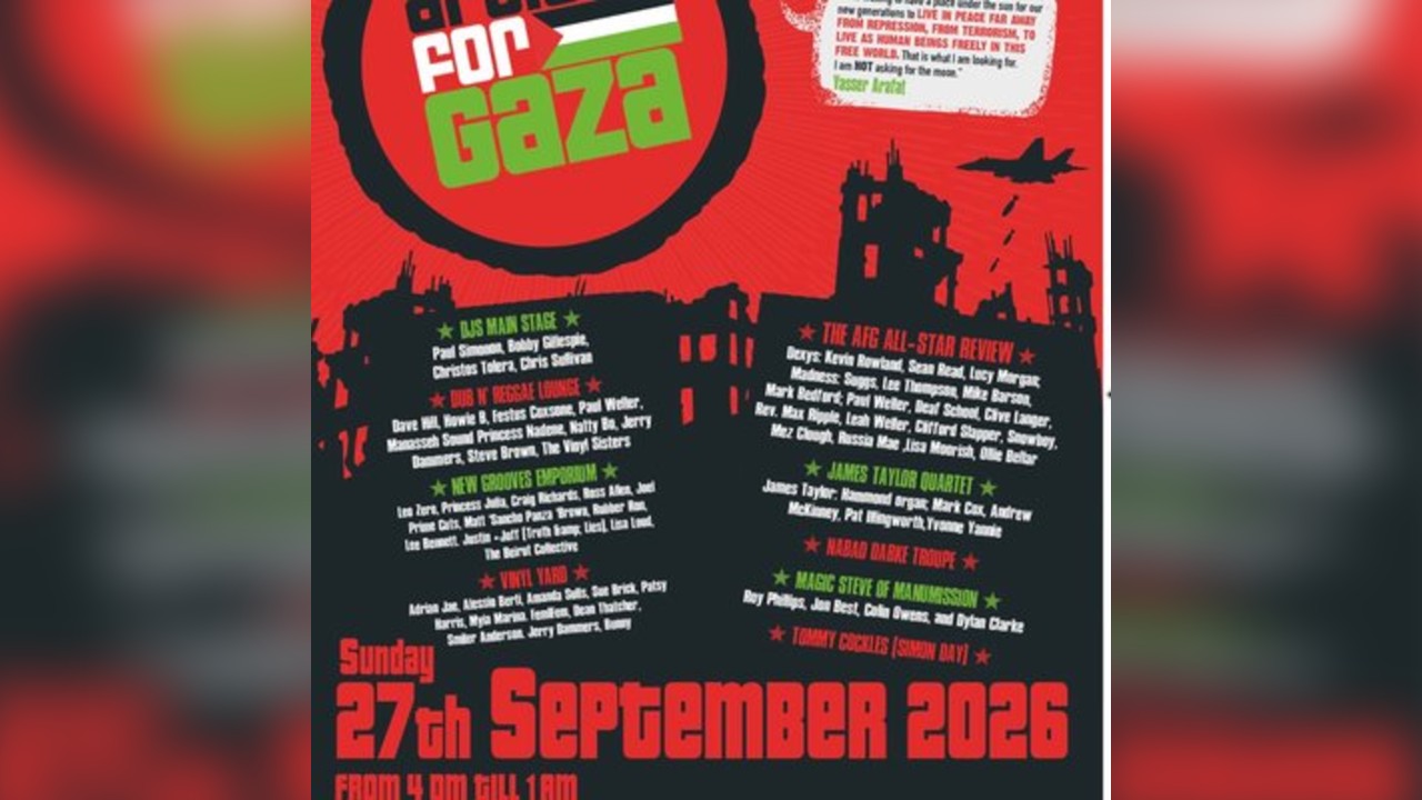 Artists for Gaza at The Scala 27/9/26
